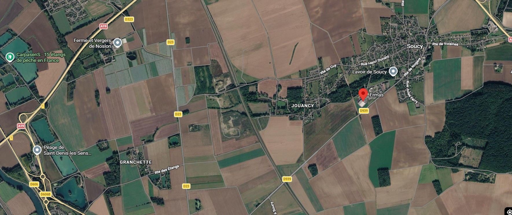 Localisation d’ERMAS à Soucy